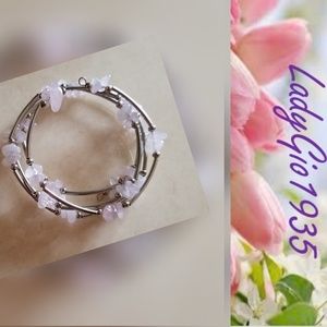 Silver & Lavender Stone Bracelet